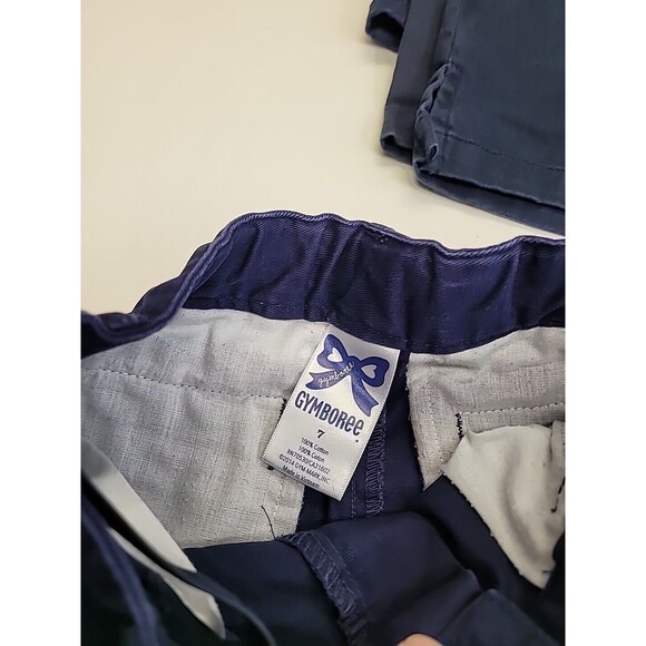 4 Pair Girl's Size 7 Navy Blue Uniform Shorts Cat Jack Arrow Gymboree Adjustable - Picture 4 of 16